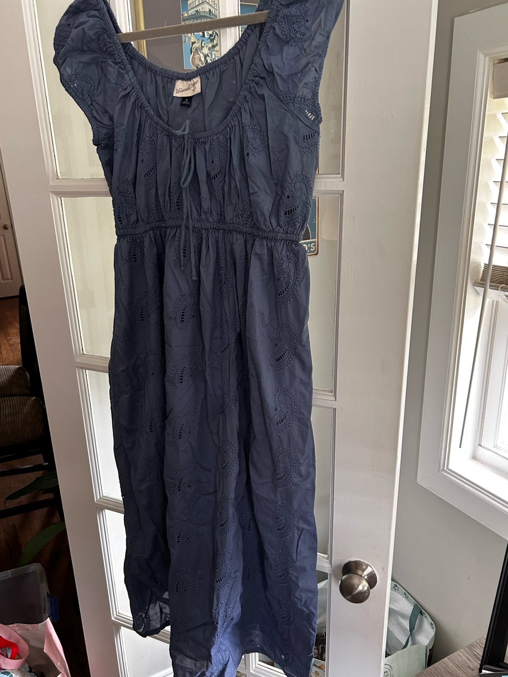 Universal Thread Navy Eyelet Midi Dress